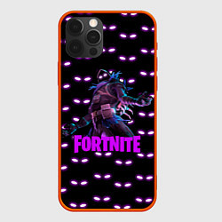 Чехол для iPhone 12 Pro Max Fortnite raven - глаза, цвет: 3D-красный