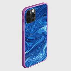 Чехол для iPhone 12 Pro Max Волновые разводы на поверхности воды, цвет: 3D-сиреневый — фото 2