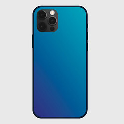 Чехол для iPhone 12 Pro Max Градиент - морская глубина, цвет: 3D-черный
