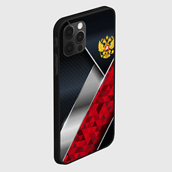 Чехол для iPhone 12 Pro Max Red & black Russia, цвет: 3D-черный — фото 2