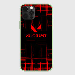 Чехол для iPhone 12 Pro Max Valorant красные полосы, цвет: 3D-салатовый