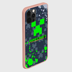 Чехол для iPhone 12 Pro Max Minecraft - краска, цвет: 3D-светло-розовый — фото 2