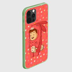 Чехол для iPhone 12 Pro Max Зайка-малыш, цвет: 3D-салатовый — фото 2