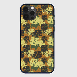 Чехол для iPhone 12 Pro Max Милитари череп, цвет: 3D-черный