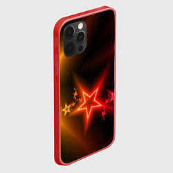 Чехол для iPhone 12 Pro Max Звёзды с неоновым свечением, цвет: 3D-красный — фото 2