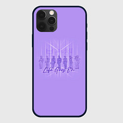 Чехол для iPhone 12 Pro Max BTS live goes on purple, цвет: 3D-черный