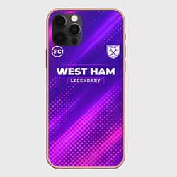 Чехол для iPhone 12 Pro Max West Ham legendary sport grunge, цвет: 3D-светло-розовый