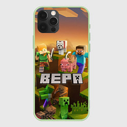 Чехол для iPhone 12 Pro Max Вера Minecraft, цвет: 3D-салатовый
