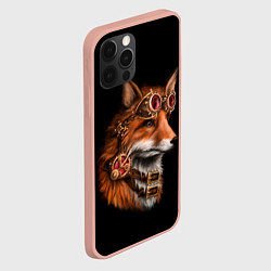 Чехол для iPhone 12 Pro Max Лиса стимпанк, цвет: 3D-светло-розовый — фото 2