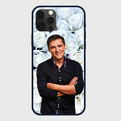Чехол для iPhone 12 Pro Max Шатунов на фоне роз, цвет: 3D-черный