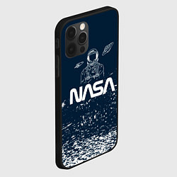 Чехол для iPhone 12 Pro Max Nasa - белые брызги, цвет: 3D-черный — фото 2