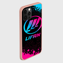 Чехол для iPhone 12 Pro Max Lifan - neon gradient, цвет: 3D-светло-розовый — фото 2