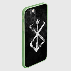 Чехол для iPhone 12 Pro Max Берсерк белый гранж, цвет: 3D-салатовый — фото 2