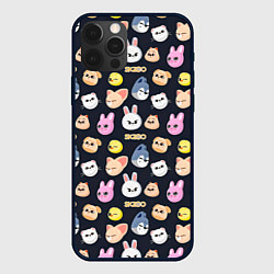 Чехол для iPhone 12 Pro Max Skzoo pattern, цвет: 3D-черный