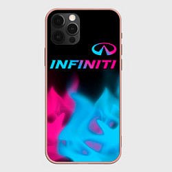 Чехол iPhone 12 Pro Max Infiniti - neon gradient: символ сверху