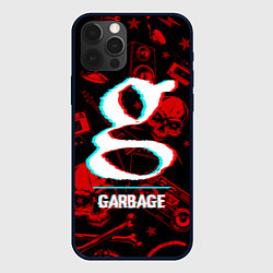 Чехол для iPhone 12 Pro Max Garbage rock glitch, цвет: 3D-черный
