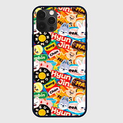 Чехол для iPhone 12 Pro Max Skzoo stickers characters, цвет: 3D-черный