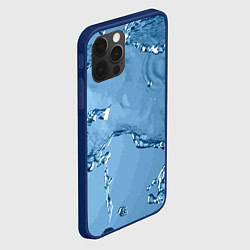 Чехол для iPhone 12 Pro Max Водные подтёки на стекле, цвет: 3D-тёмно-синий — фото 2
