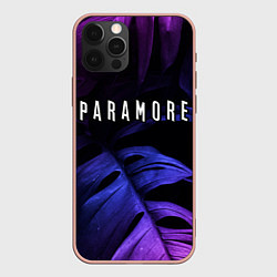 Чехол для iPhone 12 Pro Max Paramore neon monstera, цвет: 3D-светло-розовый
