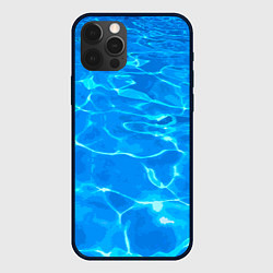 Чехол для iPhone 12 Pro Max Абстрактные волны бассейна - текстура, цвет: 3D-черный