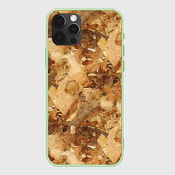 Чехол для iPhone 12 Pro Max Натуральные древесные стружки опилки, цвет: 3D-салатовый