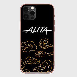 Чехол для iPhone 12 Pro Max Alita anime clouds, цвет: 3D-светло-розовый