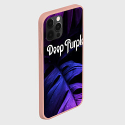 Чехол для iPhone 12 Pro Max Deep Purple neon monstera, цвет: 3D-светло-розовый — фото 2