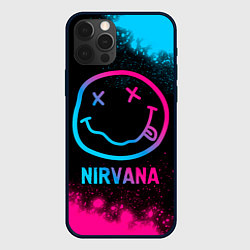 Чехол для iPhone 12 Pro Max Nirvana - neon gradient, цвет: 3D-черный