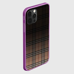 Чехол для iPhone 12 Pro Max Tartan gradient, цвет: 3D-сиреневый — фото 2