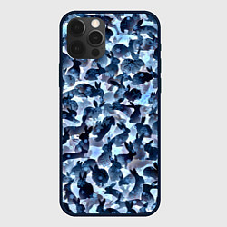 Чехол для iPhone 12 Pro Max Новогдние кролики, цвет: 3D-черный