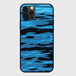 Чехол для iPhone 12 Pro Max Волны Камуфляж, цвет: 3D-черный