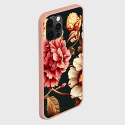Чехол для iPhone 12 Pro Max Цветы в стиле рококо, цвет: 3D-светло-розовый — фото 2