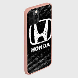 Чехол для iPhone 12 Pro Max Honda с потертостями на темном фоне, цвет: 3D-светло-розовый — фото 2