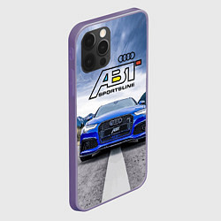Чехол для iPhone 12 Pro Max Audi ABT - sportsline на трассе, цвет: 3D-серый — фото 2