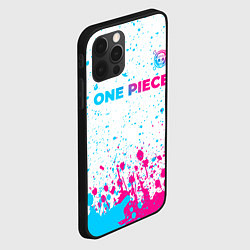 Чехол для iPhone 12 Pro Max One Piece neon gradient style: символ сверху, цвет: 3D-черный — фото 2