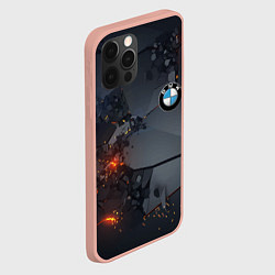 Чехол для iPhone 12 Pro Max BMW explosion, цвет: 3D-светло-розовый — фото 2