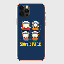 Чехол для iPhone 12 Pro Max South park космонавты, цвет: 3D-светло-розовый