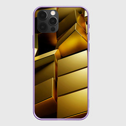 Чехол для iPhone 12 Pro Max Золото, цвет: 3D-сиреневый