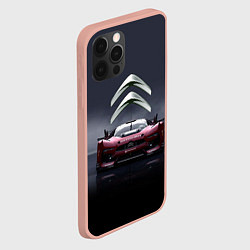 Чехол для iPhone 12 Pro Max Citroen - Racing team - Motorsport, цвет: 3D-светло-розовый — фото 2