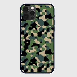 Чехол для iPhone 12 Pro Max Камуфляж WW2 US Summer Verdant, цвет: 3D-черный