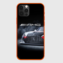 Чехол для iPhone 12 Pro Max Mercedes AMG - racing team - motorsport, цвет: 3D-красный