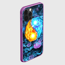Чехол для iPhone 12 Pro Max Инь Ян, цвет: 3D-сиреневый — фото 2