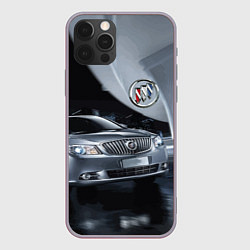 Чехол для iPhone 12 Pro Max Buick в ночном городе, цвет: 3D-серый