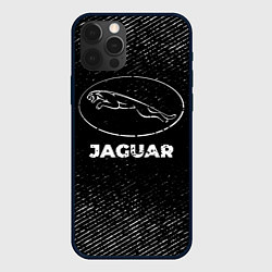 Чехол для iPhone 12 Pro Max Jaguar с потертостями на темном фоне, цвет: 3D-черный