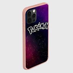 Чехол для iPhone 12 Pro Max Pokemon gradient space, цвет: 3D-светло-розовый — фото 2