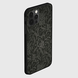 Чехол для iPhone 12 Pro Max The dark flowers, цвет: 3D-черный — фото 2