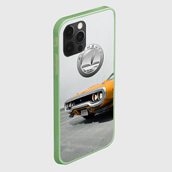 Чехол для iPhone 12 Pro Max Рыжая бестия - Plymouth Satellite 1971 года, цвет: 3D-салатовый — фото 2