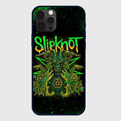 Чехол для iPhone 12 Pro Max Slipknot green satan, цвет: 3D-черный