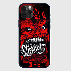 Чехол для iPhone 12 Pro Max Slipknot red blood, цвет: 3D-черный