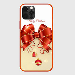 Чехол для iPhone 12 Pro Max Подарочный бант с лентой, цвет: 3D-красный
